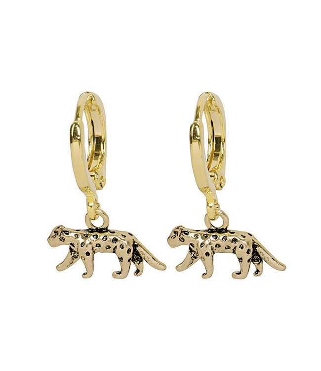 Gold Lucky Leopard Earrings