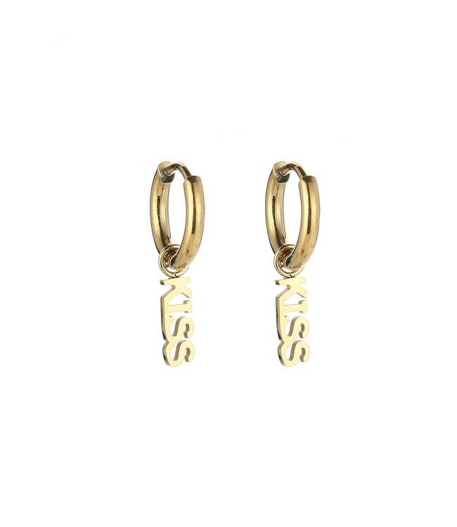 Gold Kiss Earrings