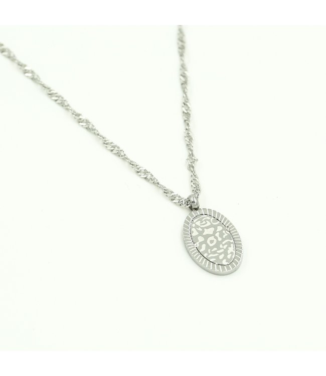 Printed Leopard Necklace