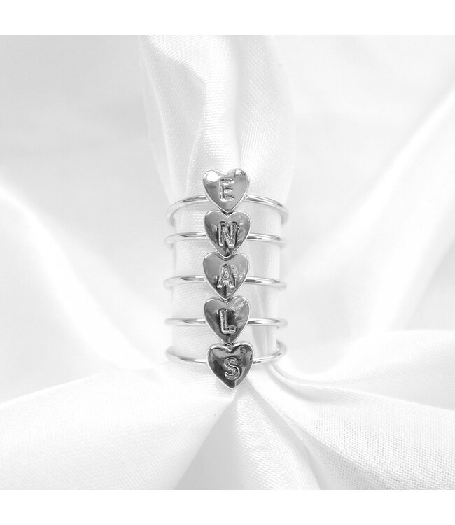 Initial Heart Ring
