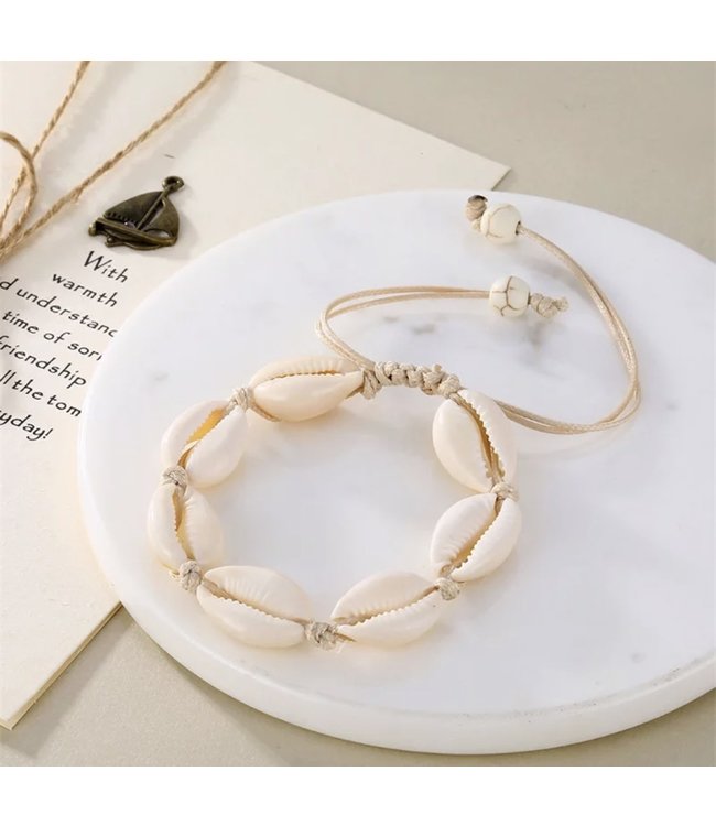 Renae Shell Bracelet / Beige