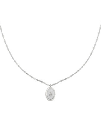 Silver Snake Coin Necklace