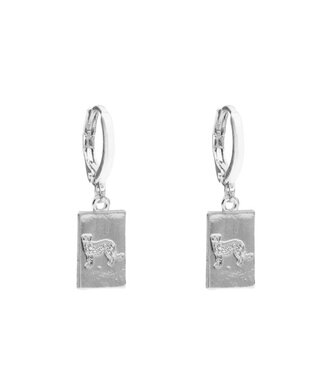 Silver Wild Leo Earrings