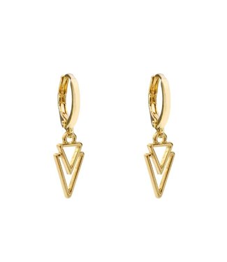 Gold Triangle It Earrings