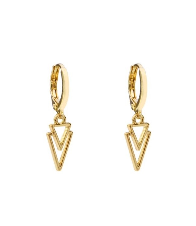 Gold Triangle It Earrings