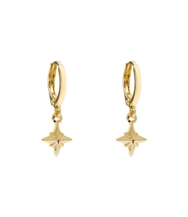 Gold Universe Star Earrings
