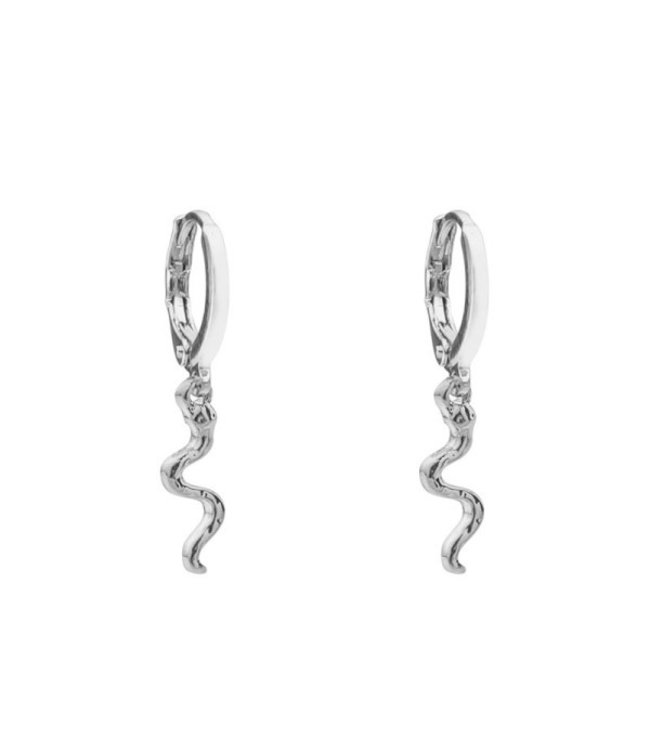 Silver Small Snake Earrings