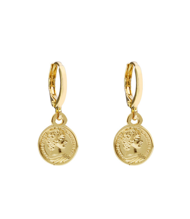 Gold Coin Earrings