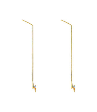 Lightning Bolt Dangle Earrings