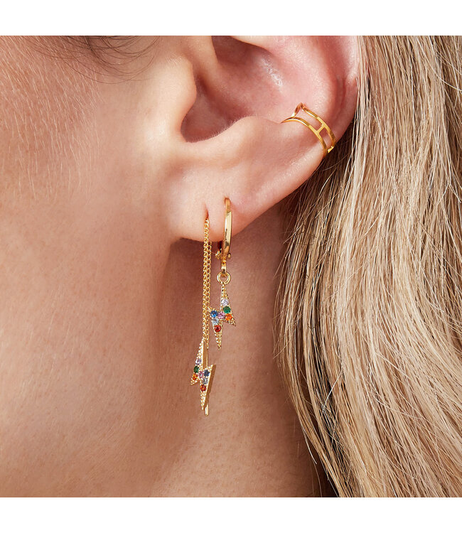 Lightning Bolt Dangle Earrings