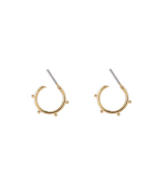 Gold Trendy Tiny Points Earrings