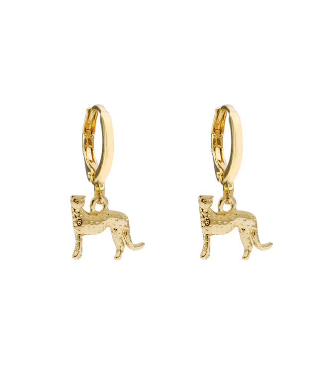 Gold Leopard Earrings