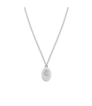 Silver Rose Amulet Necklace