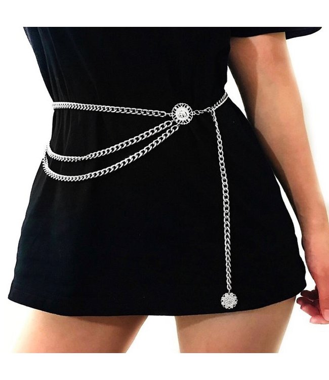Coin Chain Belt / Silver