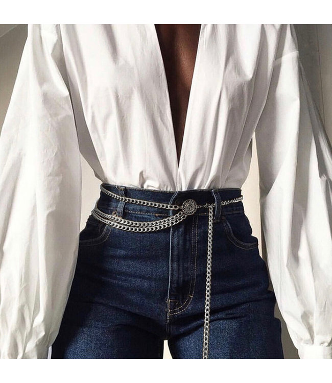 Coin Chain Belt / Silver