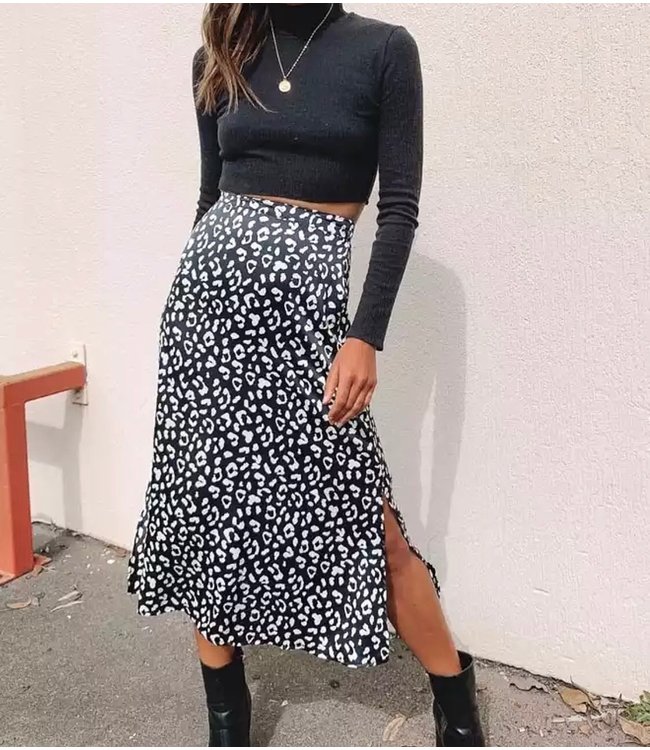 Naomi Cheetah Midi Skirt