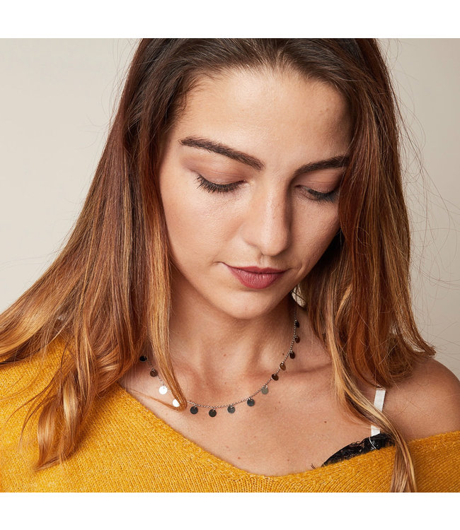 Silver Coins Necklace