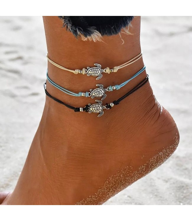 Under Water Turtle Anklet / Black