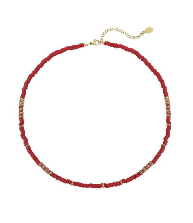Selah Chaming Beads Necklace / Red
