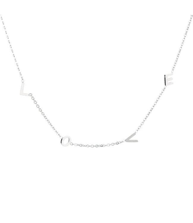 Silver Only Love Necklace