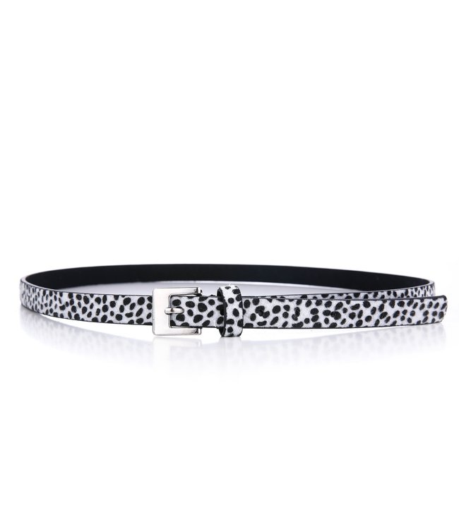 Isla Cheetah Belt / White