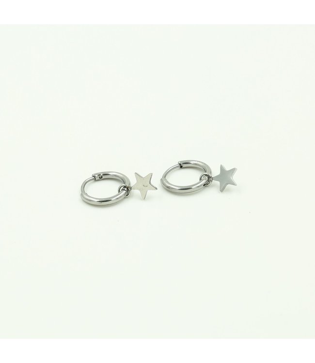 Silver Star Earrings