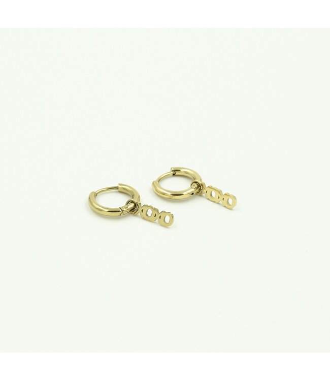 Gold Xoxo Earrings