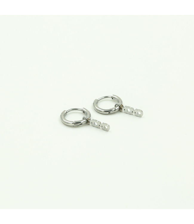 Silver Xoxo Earrings