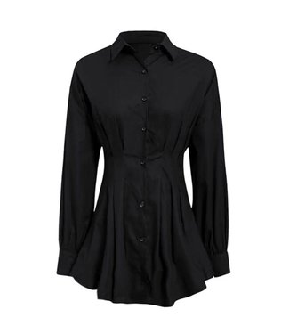 Milou Blouse Dress / Black