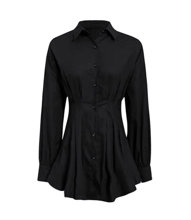 Milou Blouse Dress / Black