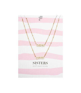 Sisters Necklace Giftcard / Gold