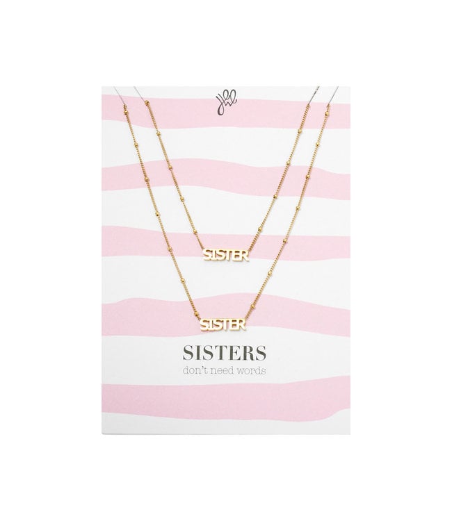 Sisters Necklace Giftcard / Gold