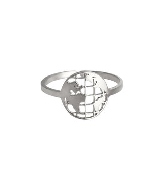 Silver Around the Globe Ring
