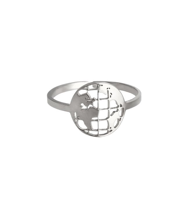 Silver Around the Globe Ring