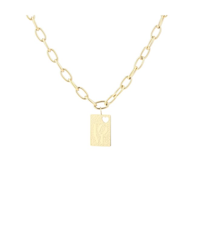 Gold Love Chain Necklace