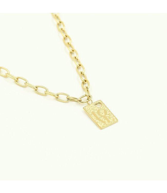 Gold Love Chain Necklace