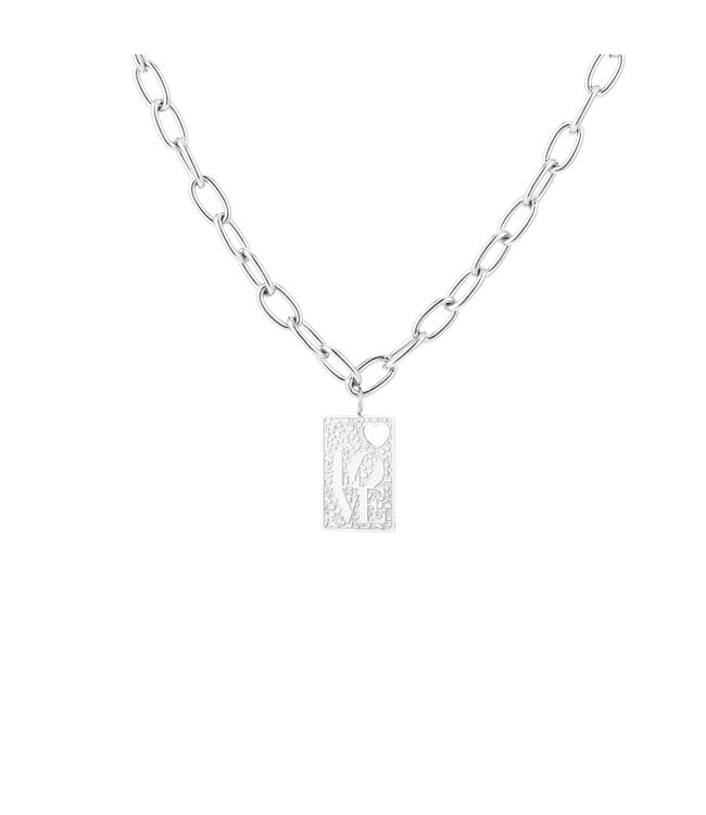 Silver Love Chain Necklace