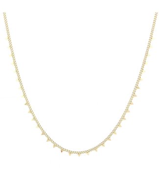 Gold Tiny Triangle Necklace
