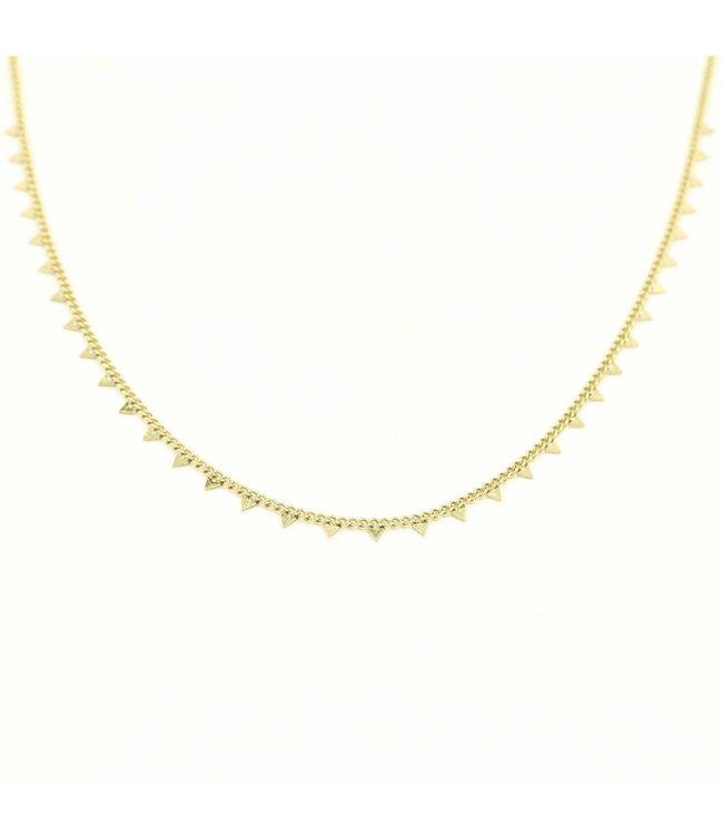 Gold Tiny Triangle Necklace