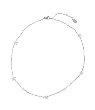 Silver Star Points Necklace