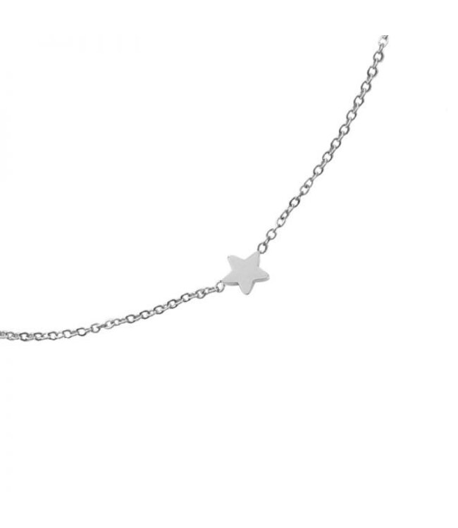 Silver Star Points Necklace