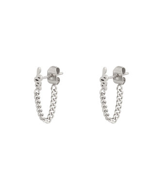 Snake Chain Stud Earrings