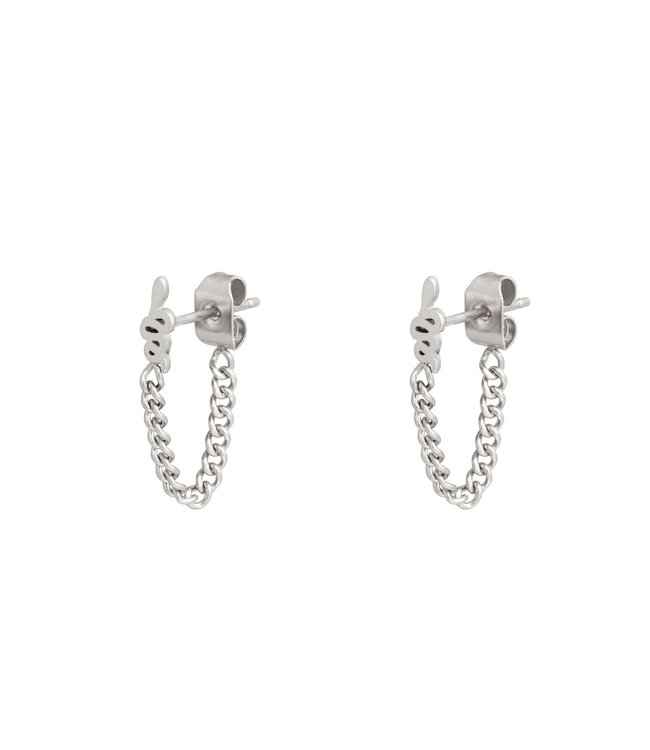 Snake Chain Stud Earrings