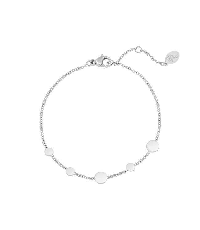 Silver Row of Coins Bracelet