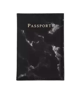 Marble Passport Cover / Black