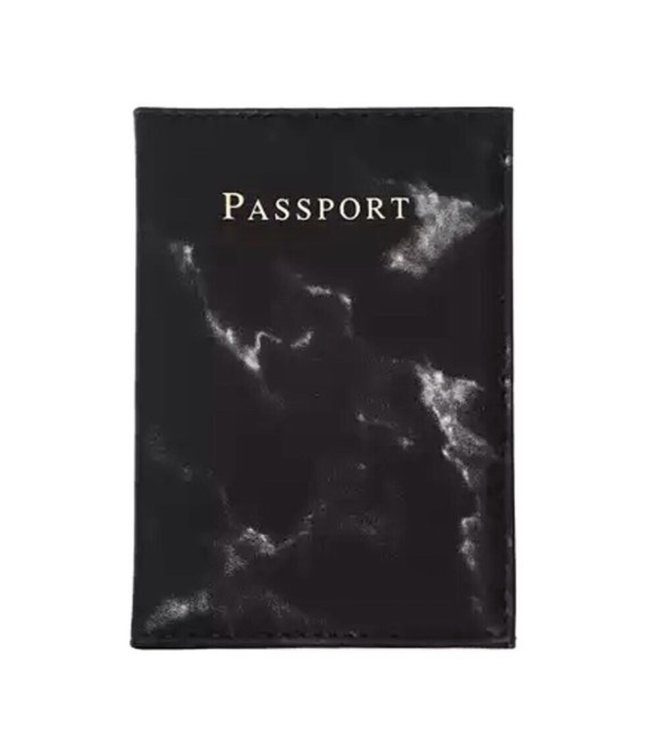 Marble Passport Cover / Black
