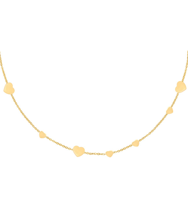 Row of Hearts Necklace