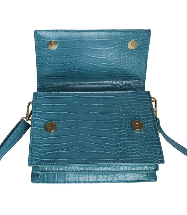 Imani Croco Bag / Petrol Blue