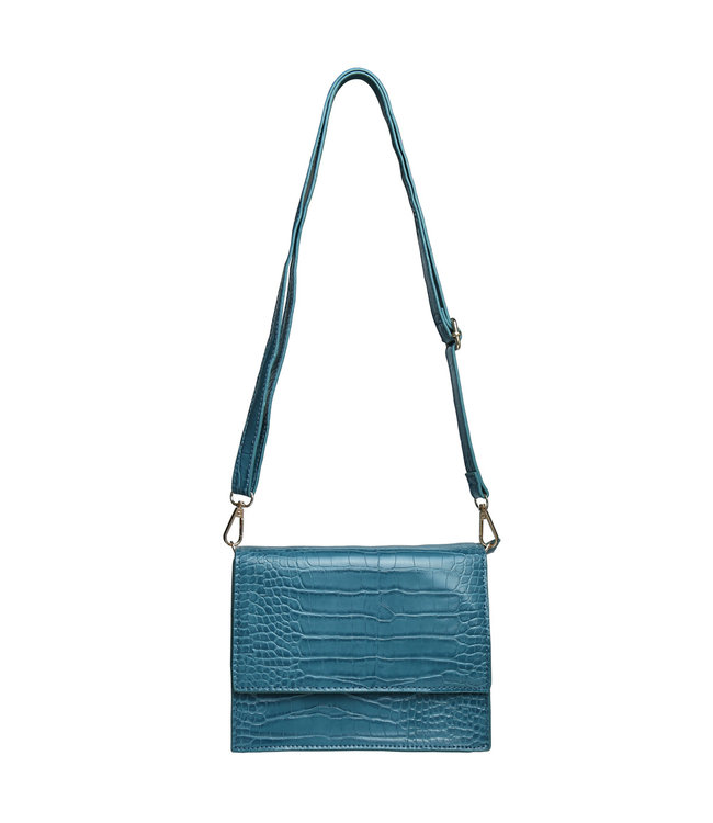 Imani Croco Bag / Petrol Blue