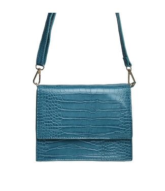Imani Croco Bag / Petrol Blue